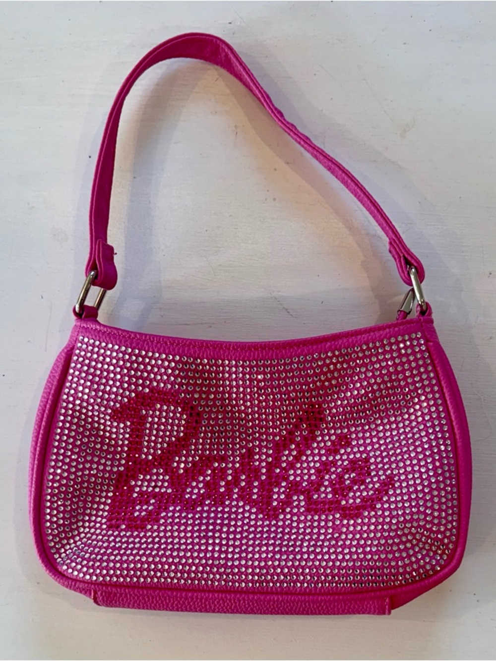 Mattel Barbie Pink Diamante Rhinestone Purse Mini Bag Bling